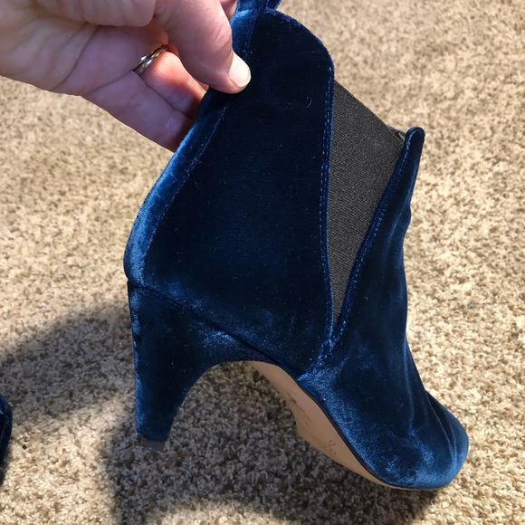 J. Crew Velvet Chelsea Ankle Booties - 8 - Picture 8 of 8